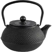 Aps Theepot - Gietijzeren Theekan - Afneembare Deksel en Handgreep - Zwart - 0,8 Liter