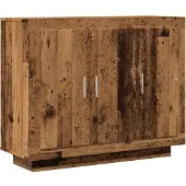 vidaXL Dressoir 92x35x75 cm bewerkt hout oud houtkleurig