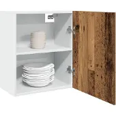 vidaXL Hangkasten 2 st Lyon 50x31x60 cm bewerkt hout oud houtkleurig
