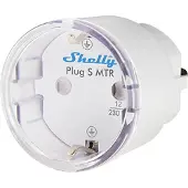 Shelly Plug S Gen3 matter wit - kleine, slimme stekker met Bluetooth-verbinding en vermogensmeting