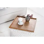 Invicta Massives Tablett MAKASSAR 50cm Sheesham steenafwerking Servierbrett - 38458