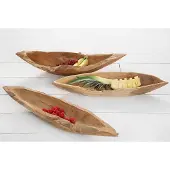 Invicta Massieve kom NATURE BOAT 60cm natuurlijk teak wortelhout - 21053