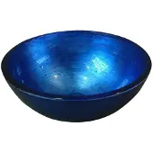 Sapho Murano Blu Glazen wastafel diam. 40 cm, blauw