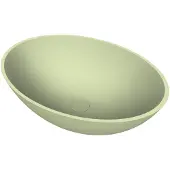 Arcqua prince opbouw waskom ovaal 49x34 mat pastel groen