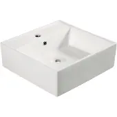 Boss & Wessing Bws wastafel freya keramiek 46x46x16.5 cm wit