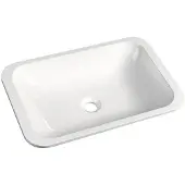 Sapho Wastafel Inbouw Kama Rechthoekig 50x26x12 cm Cast Marble Wit