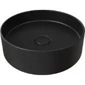Salenzi Hide Circle opbouw wastafel waskom mat zwart 40x12cm