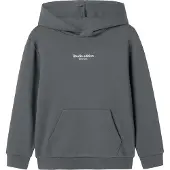 Name It Kids Sweatshirt 'NKMBrody' donkergrijs / wit