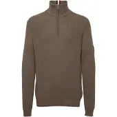 FQ1924 Trui 'Kyle' blauw / bruin gemêleerd / rood / zwart / wit