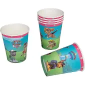 Tib Feestbekers Paw Patrol 260 Ml Karton Roze 6 Stuks