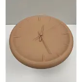 Lemnos | RELIEF-Keramische Wandklok Bruin