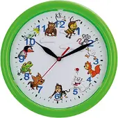 Eurotime Wandklok met DIEREN modern design voor kinderen