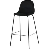 Svea - Selo barkruk 77 cm - velvet - zwart