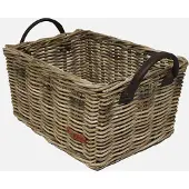 Wicked kratmand - Grijs - met leren hengsels - 40L