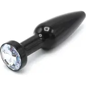 O-products Aluminum Buttplug met kristal - zwart