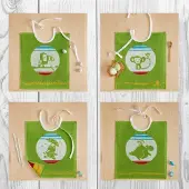 De Witte Lietaer Slabbetjes Set Groen 4 Stuks