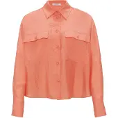 Opus Blouse met paspelzakken op de borst, model 'Fastelle'
