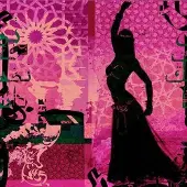 Safaary Arabische Schilderij Buikdanseres Roze