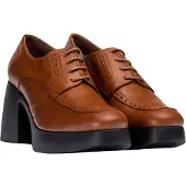 Wonders Dames Leren Mocassins Mercedes Bruin (39), Leer, 5 tot 8 cm, Veters, Casual H-4962_2525_2725