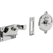 Intersteel WC-overslag met bocht vrij/bezet chroom