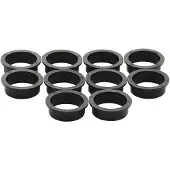 Intersteel set 10 nylon ringen 20mm-18mm - zwart