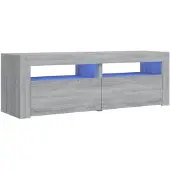 vidaXL Tv-meubel met LED-verlichting 120x35x40 cm grijs sonoma eiken