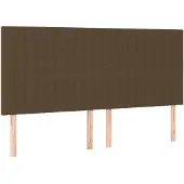 vidaXL Hoofdbord donkerbruin 160x5x118/128 cm stof