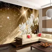 Karo-art 392cm X 280cm - Zelfklevend fotobehang - Goudkleurige Melkweg , Premium Print