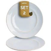 Palmer - Bord - Barolo - 22 cm - Lichtblauw - Stoneware - Bordenset - 2 stuks