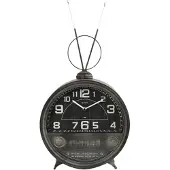 Non-Branded Non Branded klok Junior rond 30 cm staal/nikkel grijs