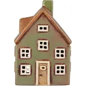 Ib Laursen - Keramieken huisje - waxinelichthouder - groen