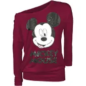 Minnie & Mickey Mouse - Disney Shirt met lange mouwen - Twinkle - XS tot 5XL - voor Vrouwen - rood - Maat XS