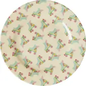 Rice ronde melamine bordjes met Rollerskate print, per 2 stuks