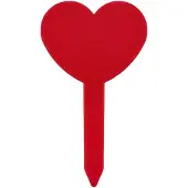 Combicraft hartvormige steeketiketten 46x82mm rood - per 100 stuks