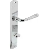 Intersteel Deurkruk Helena op schild 235x45x8 mm met WC63/8 mm chroom