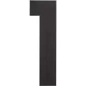 Intersteel Deurbeslag | Huisnummer 1 | | 30 cm (XL, RVS, Mat Zwart)