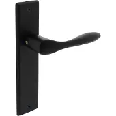 Intersteel Deurkruk Banaan met schild 181x41x7mm blind mat zwart