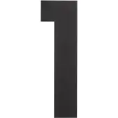 Intersteel Deurbeslag | Huisnummer 1 | | 50 cm (XXL, RVS, Mat Zwart)