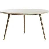 Light & Living Bijzettafel Ø67x37 cm ZECA taupe marmer+antiek brons (Taupe, 67x67x37cm)