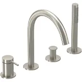 Ivy Aia Bond Badrandcombinatie 4-gats - Geborsteld Nickel PVD - Messing - Kranen, Badkranen, Badrandkranen - 8718835192822