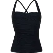 Protest - Women's MIXCamo Tankini Top B&C-Cup - Bikinitop 34 - Cup: B, zwart