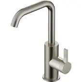Hotbath Ace AC004 Wastafelkraan Draaibare Uitloop - Geborsteld Nikkel - Zonder Waste - Messing - Kranen, Wastafelkranen, Opbouw Wastafelkranen