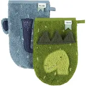 Trixie Washandje 2-pack | Mr. Dino - Mrs. Elephant