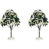 Luville Snowy tree lighted 2 stuks b/o h12xd9 cm