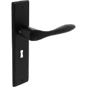 Intersteel Deurkruk Banaan op schild sleutelgat 56mm - mat zwart