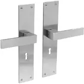 Intersteel Deurkruk Amsterdam op schild sleutelgat 56mm - RVS