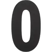 Intersteel Deurbeslag | Huisnummer 0 | | 30 cm (XL, RVS, Mat Zwart)