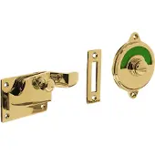 Intersteel WC-overslag vlak groen/rood - messing ongelakt
