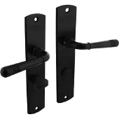 Intersteel Deurkruk Helena op schild met toiletsluiting - WC63/8MM - mat zwart