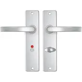 Axa | Binnendeurbeslag | Edge kruk | Blok | Toilet | 63-8 | Aluminium